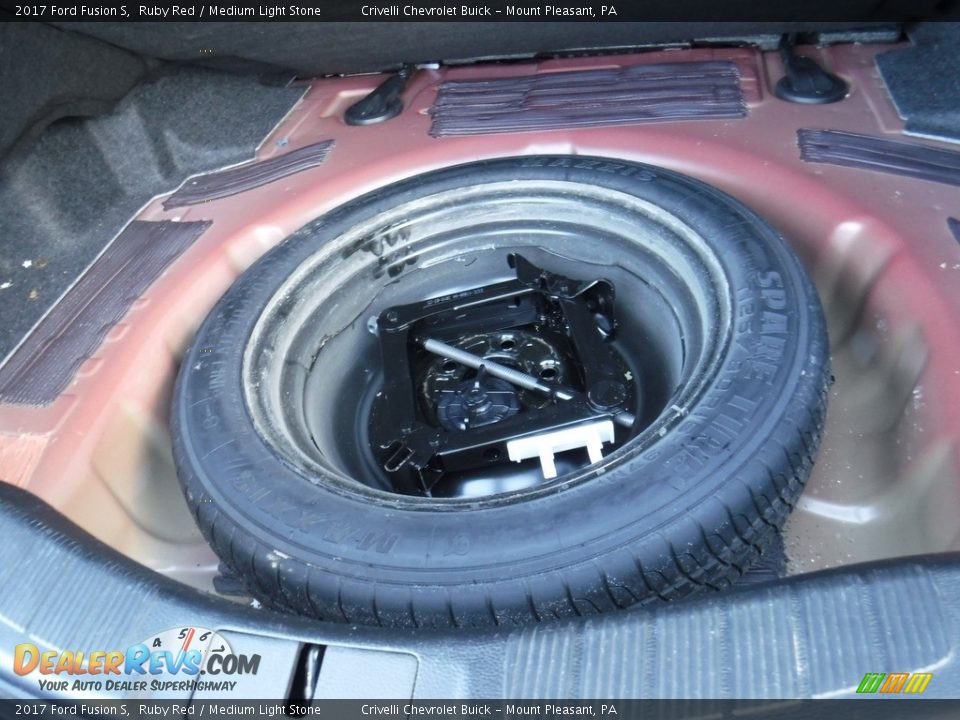 2017 Ford Fusion S Ruby Red / Medium Light Stone Photo #27