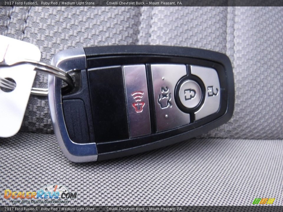 2017 Ford Fusion S Ruby Red / Medium Light Stone Photo #28