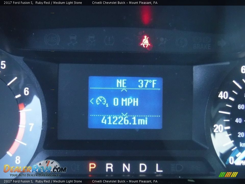 2017 Ford Fusion S Ruby Red / Medium Light Stone Photo #33