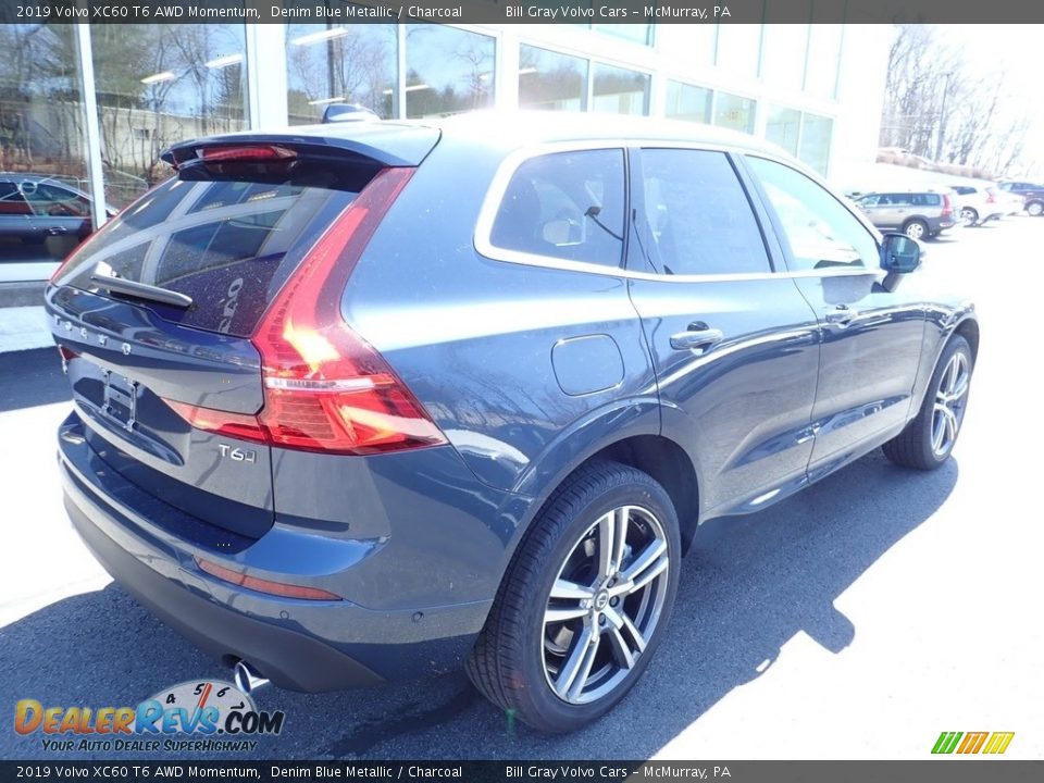 2019 Volvo XC60 T6 AWD Momentum Denim Blue Metallic / Charcoal Photo #2