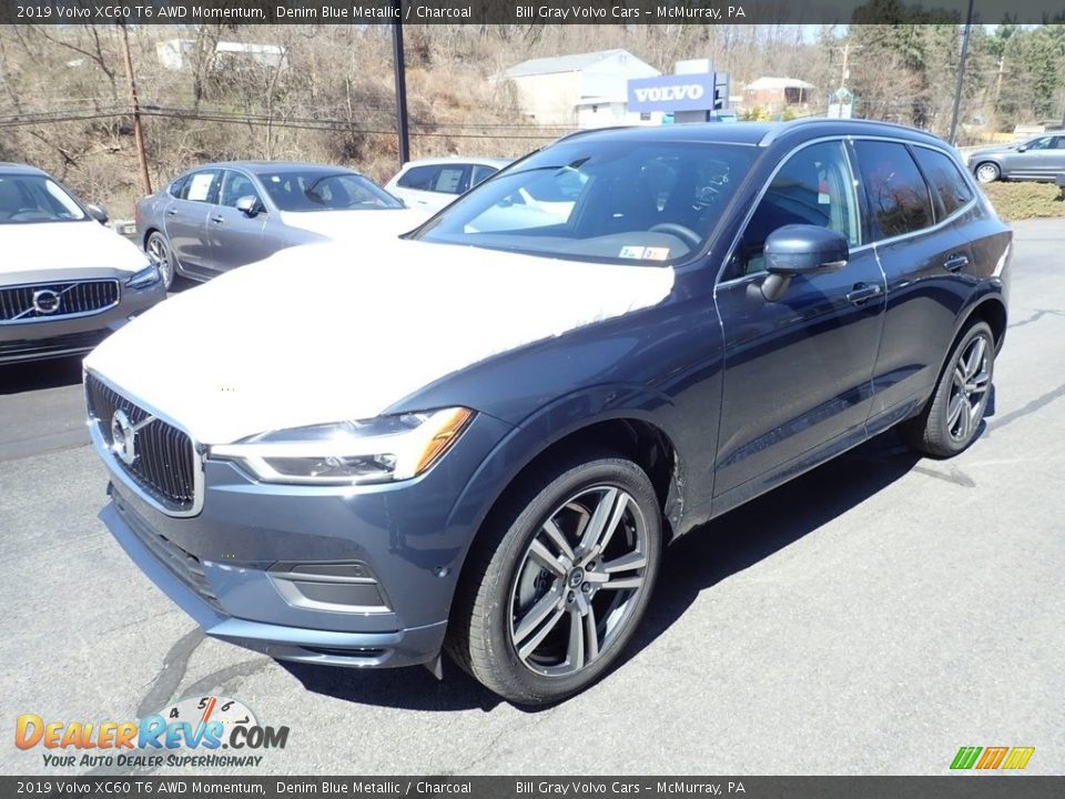 2019 Volvo XC60 T6 AWD Momentum Denim Blue Metallic / Charcoal Photo #5