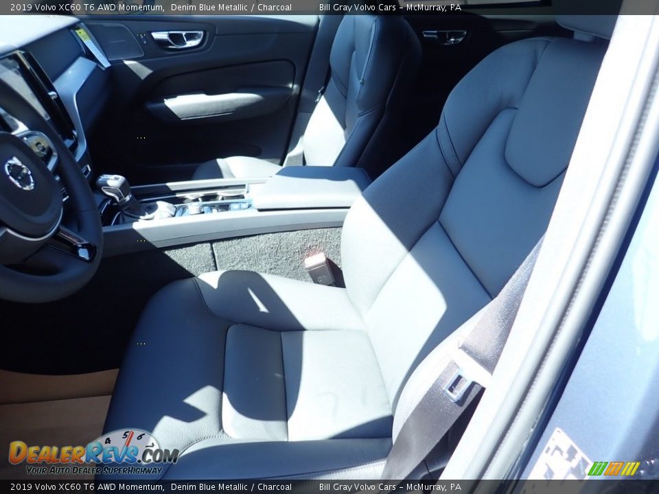 2019 Volvo XC60 T6 AWD Momentum Denim Blue Metallic / Charcoal Photo #7