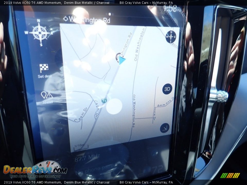 2019 Volvo XC60 T6 AWD Momentum Denim Blue Metallic / Charcoal Photo #13