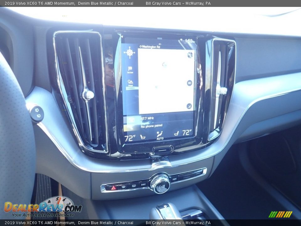 2019 Volvo XC60 T6 AWD Momentum Denim Blue Metallic / Charcoal Photo #14