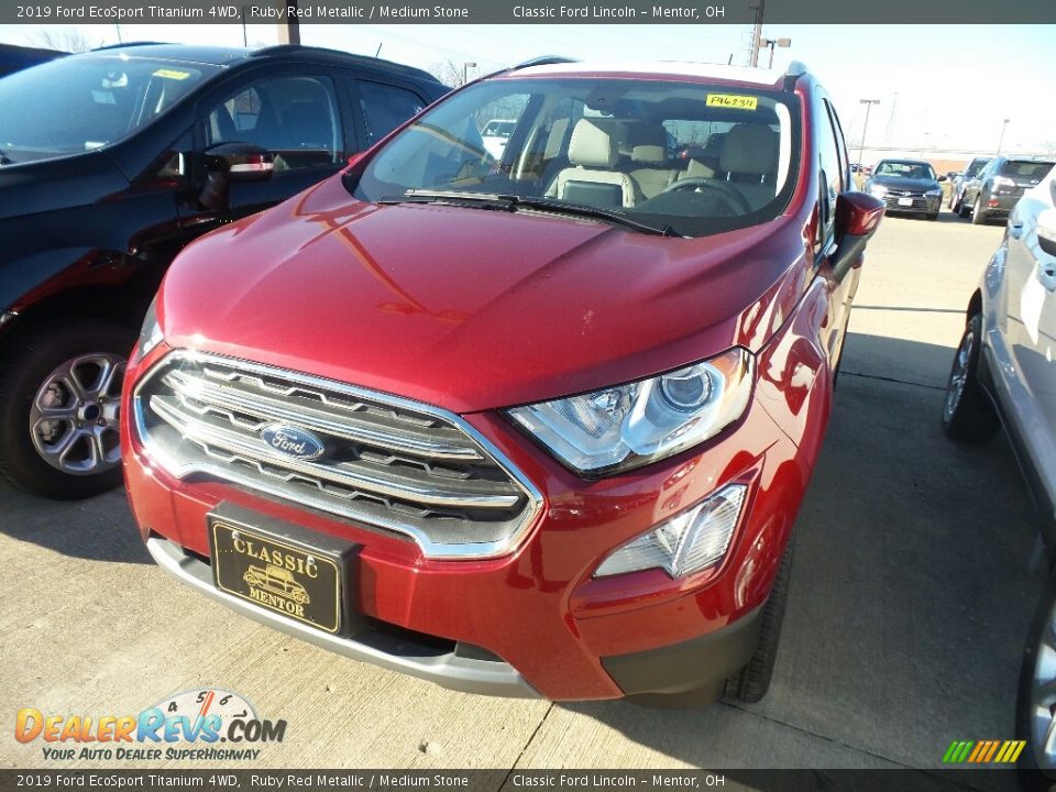 2019 Ford EcoSport Titanium 4WD Ruby Red Metallic / Medium Stone Photo #1