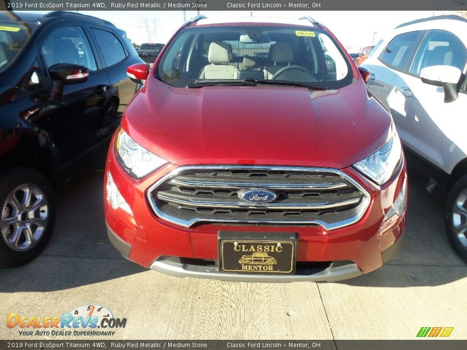 2019 Ford EcoSport Titanium 4WD Ruby Red Metallic / Medium Stone Photo #2