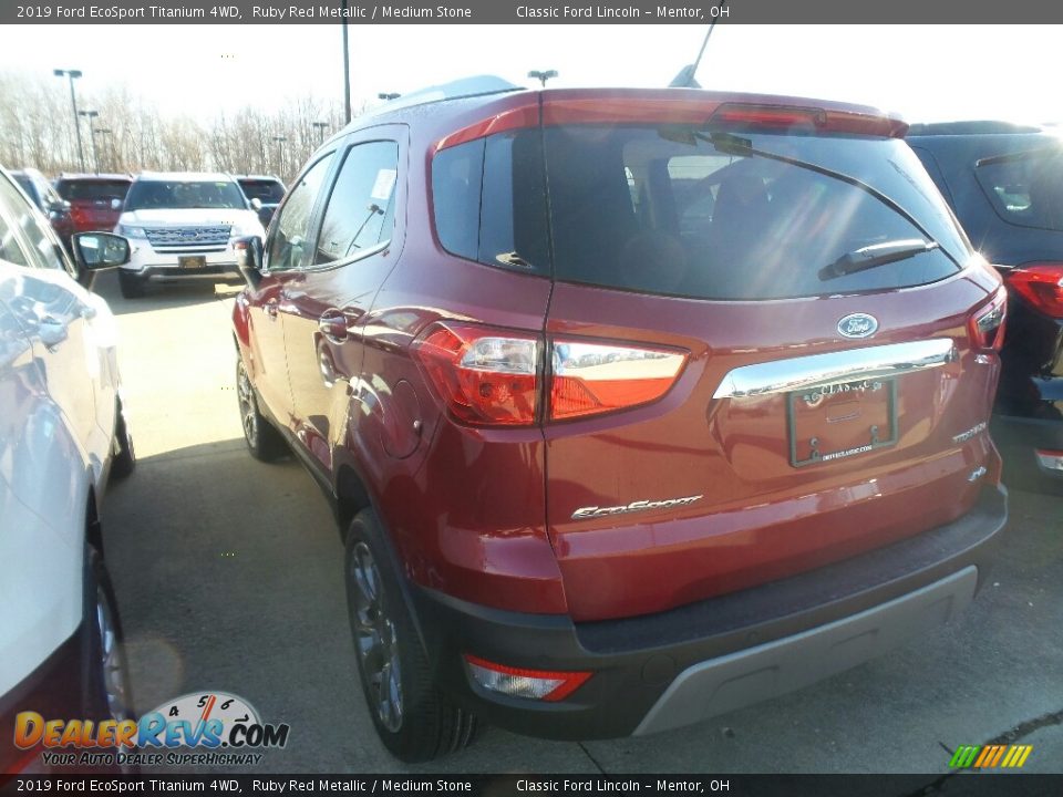 2019 Ford EcoSport Titanium 4WD Ruby Red Metallic / Medium Stone Photo #3