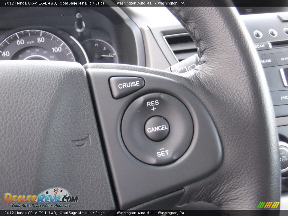 2012 Honda CR-V EX-L 4WD Opal Sage Metallic / Beige Photo #23
