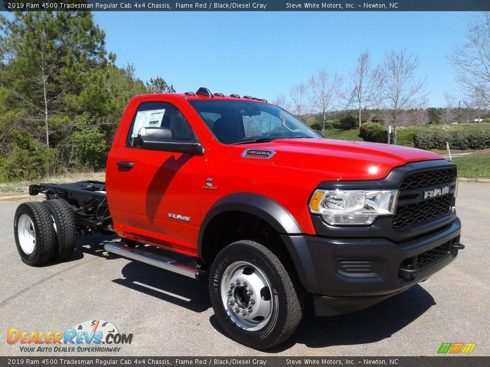 2019 Ram 4500 Tradesman Regular Cab 4x4 Chassis Flame Red / Black/Diesel Gray Photo #4