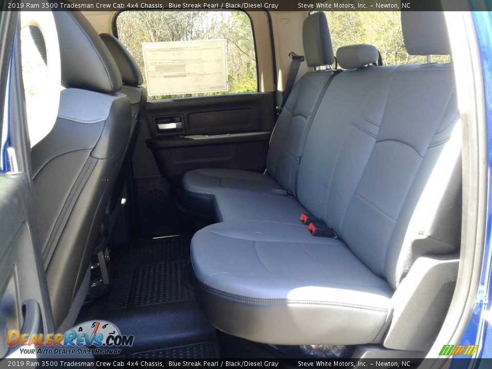 Rear Seat of 2019 Ram 3500 Tradesman Crew Cab 4x4 Chassis Photo #11