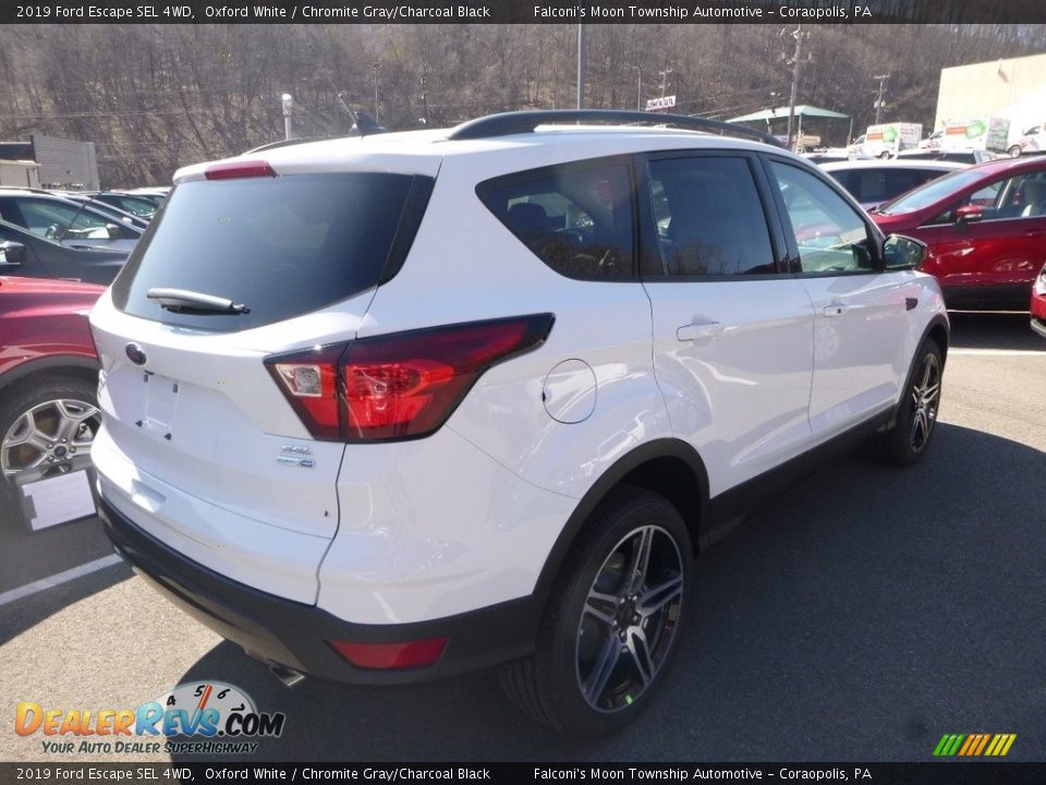 2019 Ford Escape SEL 4WD Oxford White / Chromite Gray/Charcoal Black Photo #2
