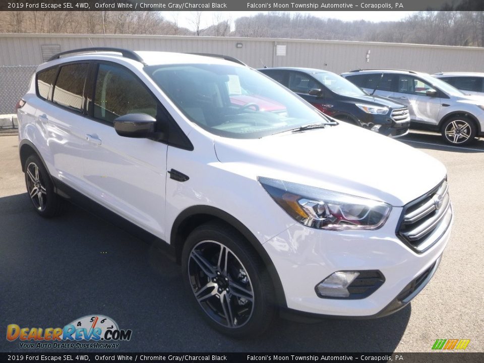 2019 Ford Escape SEL 4WD Oxford White / Chromite Gray/Charcoal Black Photo #3