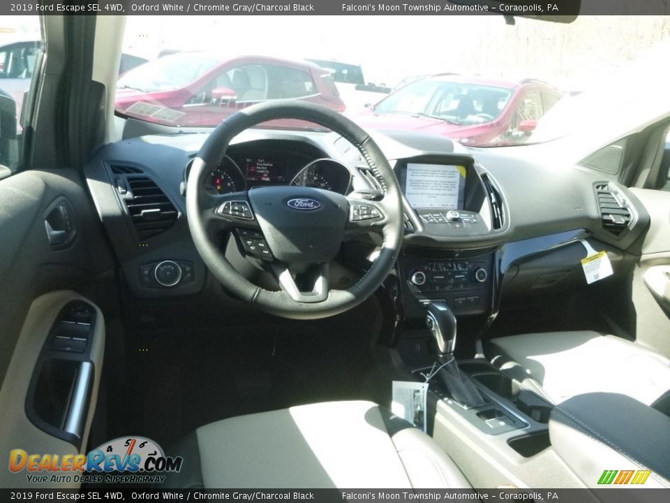 2019 Ford Escape SEL 4WD Oxford White / Chromite Gray/Charcoal Black Photo #9