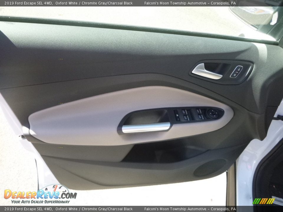 2019 Ford Escape SEL 4WD Oxford White / Chromite Gray/Charcoal Black Photo #10