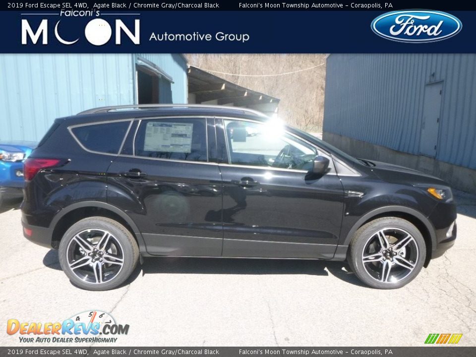2019 Ford Escape SEL 4WD Agate Black / Chromite Gray/Charcoal Black Photo #1