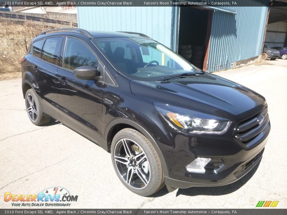 2019 Ford Escape SEL 4WD Agate Black / Chromite Gray/Charcoal Black Photo #3