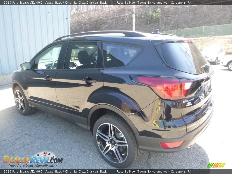 2019 Ford Escape SEL 4WD Agate Black / Chromite Gray/Charcoal Black Photo #6