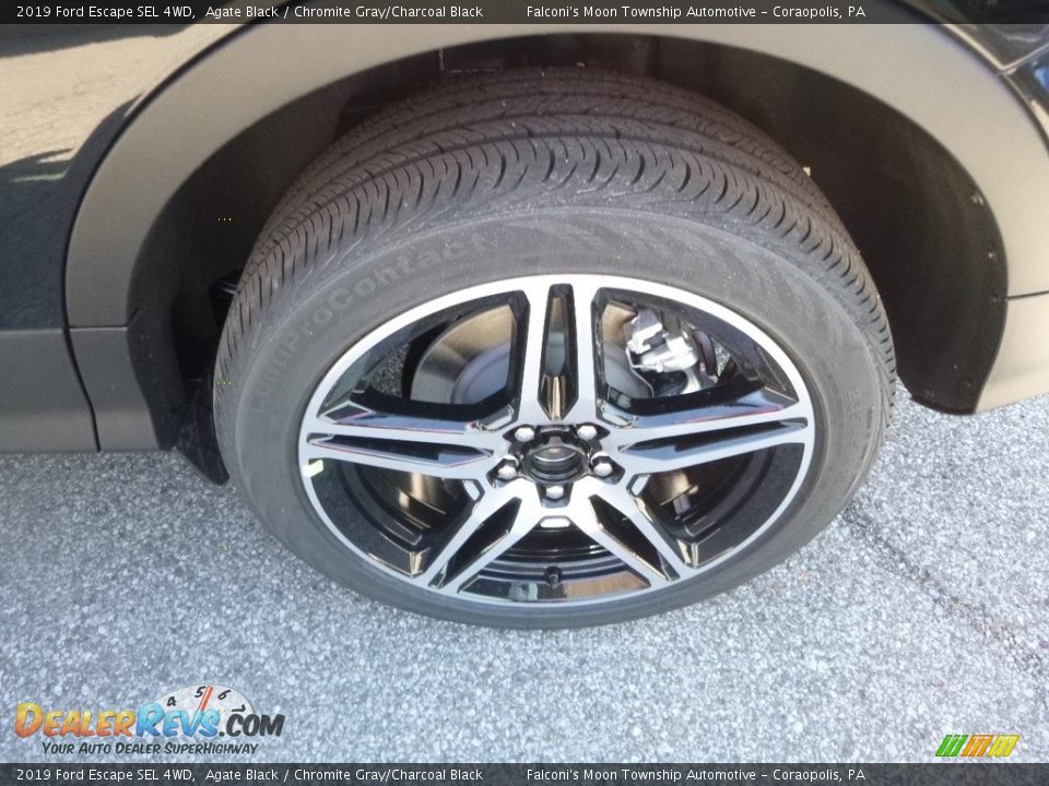 2019 Ford Escape SEL 4WD Agate Black / Chromite Gray/Charcoal Black Photo #7
