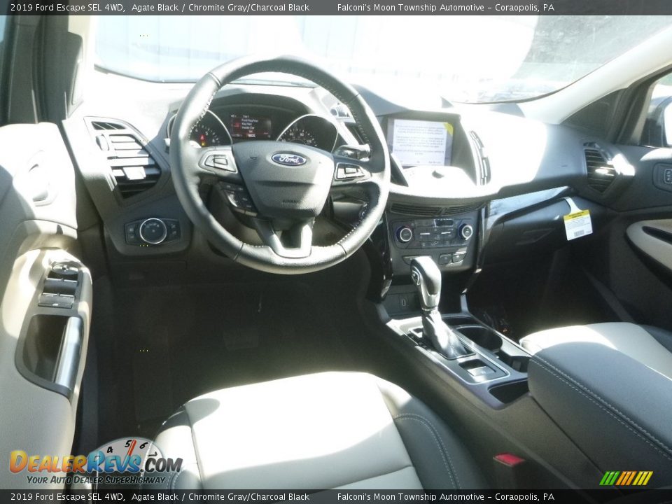 2019 Ford Escape SEL 4WD Agate Black / Chromite Gray/Charcoal Black Photo #9