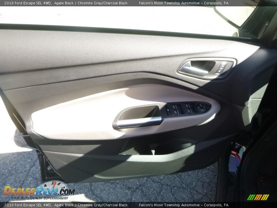2019 Ford Escape SEL 4WD Agate Black / Chromite Gray/Charcoal Black Photo #10