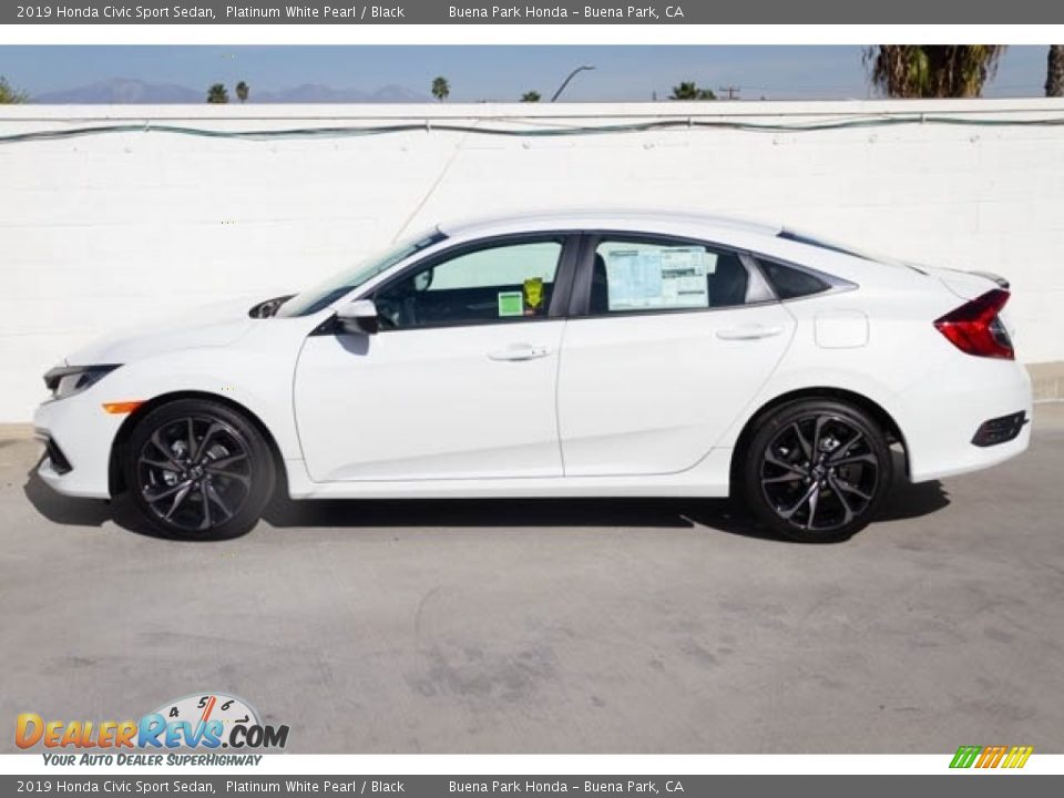 2019 Honda Civic Sport Sedan Platinum White Pearl / Black Photo #5