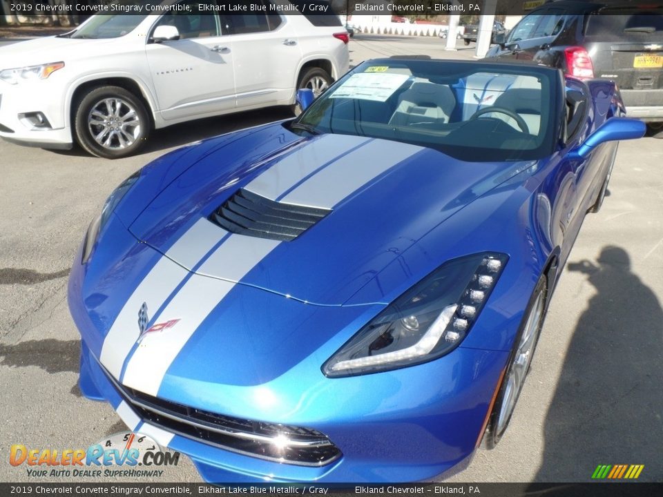 2019 Chevrolet Corvette Stingray Convertible Elkhart Lake Blue Metallic / Gray Photo #2