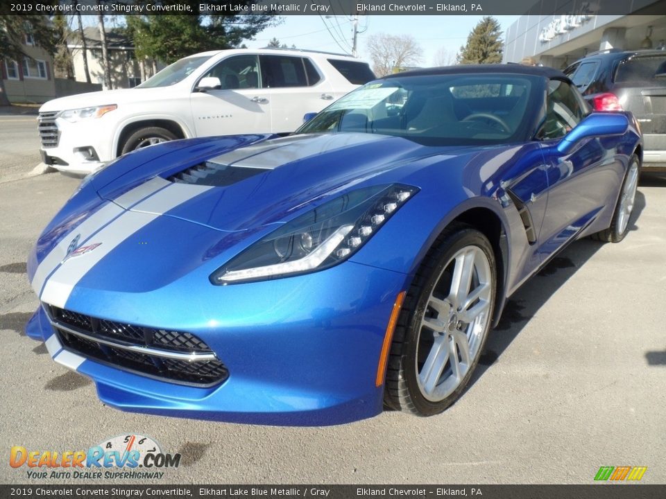 2019 Chevrolet Corvette Stingray Convertible Elkhart Lake Blue Metallic / Gray Photo #3