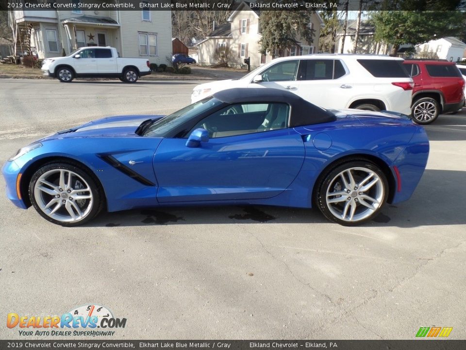 2019 Chevrolet Corvette Stingray Convertible Elkhart Lake Blue Metallic / Gray Photo #7