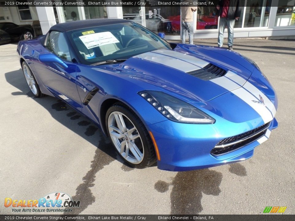 2019 Chevrolet Corvette Stingray Convertible Elkhart Lake Blue Metallic / Gray Photo #10
