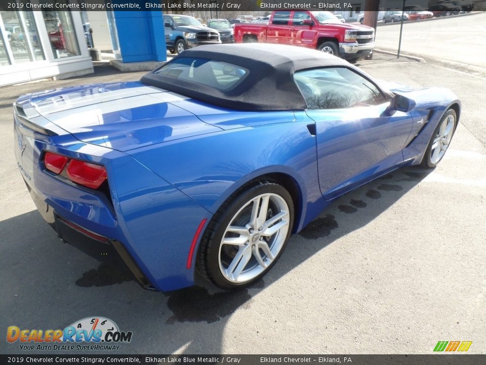 2019 Chevrolet Corvette Stingray Convertible Elkhart Lake Blue Metallic / Gray Photo #12