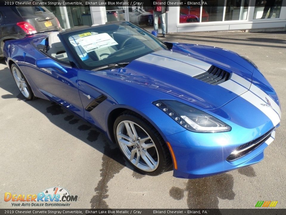 2019 Chevrolet Corvette Stingray Convertible Elkhart Lake Blue Metallic / Gray Photo #18