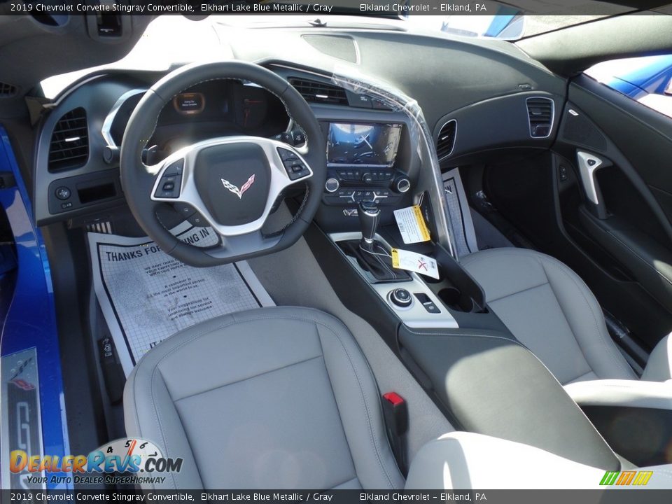 2019 Chevrolet Corvette Stingray Convertible Elkhart Lake Blue Metallic / Gray Photo #26