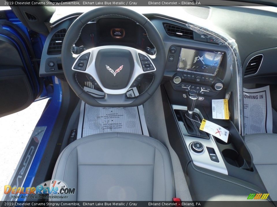 2019 Chevrolet Corvette Stingray Convertible Elkhart Lake Blue Metallic / Gray Photo #27