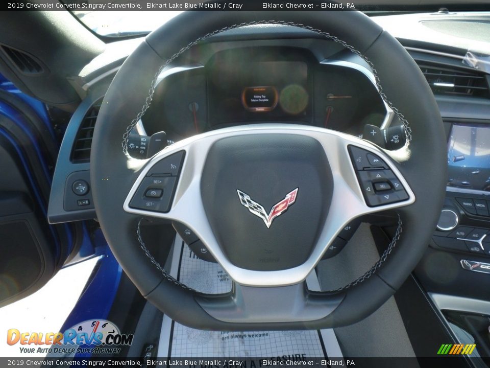 2019 Chevrolet Corvette Stingray Convertible Elkhart Lake Blue Metallic / Gray Photo #28