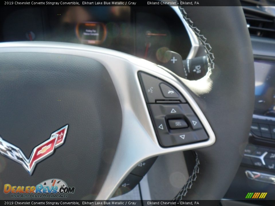 2019 Chevrolet Corvette Stingray Convertible Elkhart Lake Blue Metallic / Gray Photo #29