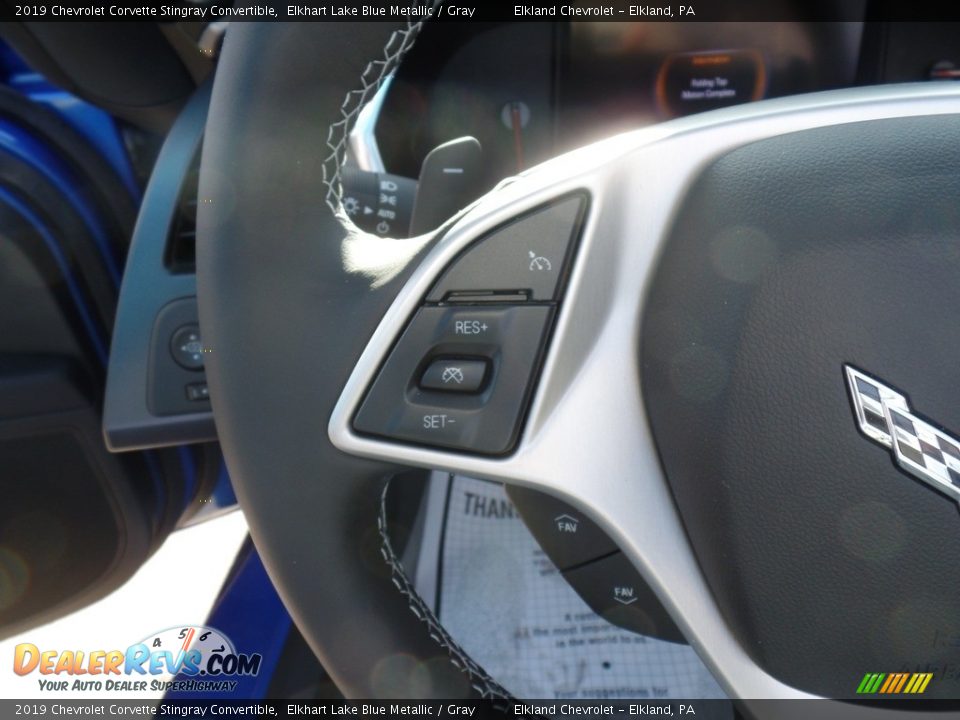 2019 Chevrolet Corvette Stingray Convertible Elkhart Lake Blue Metallic / Gray Photo #30