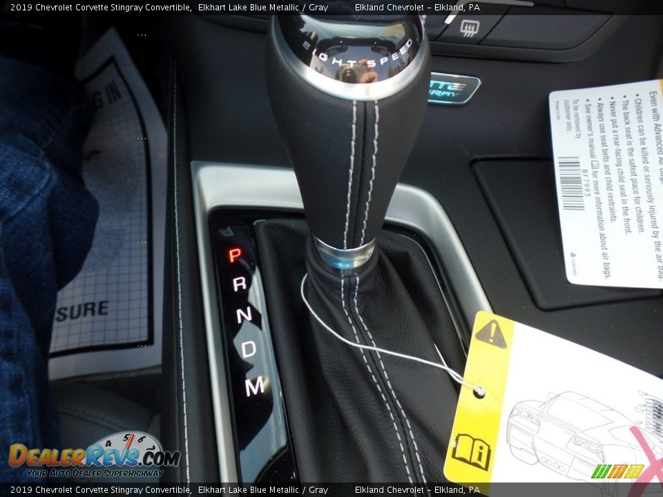 2019 Chevrolet Corvette Stingray Convertible Elkhart Lake Blue Metallic / Gray Photo #35