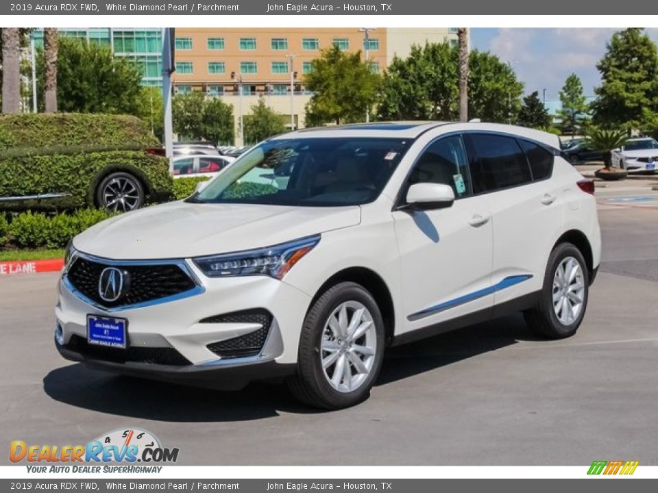 2019 Acura RDX FWD White Diamond Pearl / Parchment Photo #3