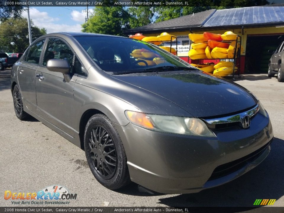 2008 Honda Civic LX Sedan Galaxy Gray Metallic / Gray Photo #1