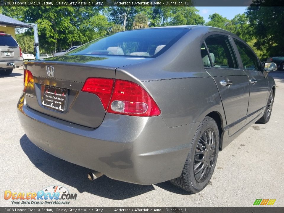 2008 Honda Civic LX Sedan Galaxy Gray Metallic / Gray Photo #3