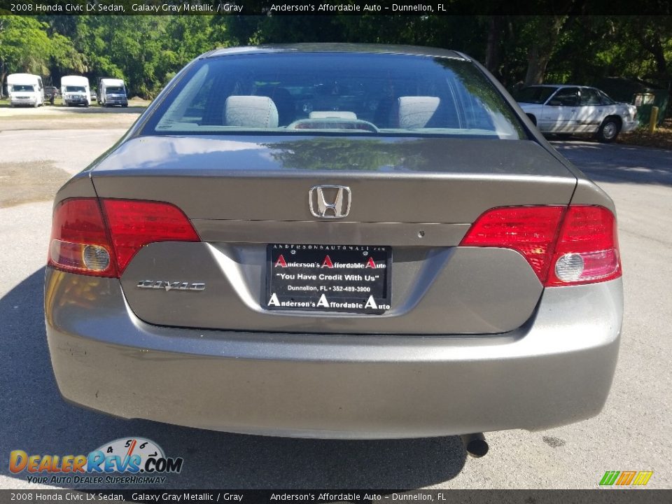 2008 Honda Civic LX Sedan Galaxy Gray Metallic / Gray Photo #4
