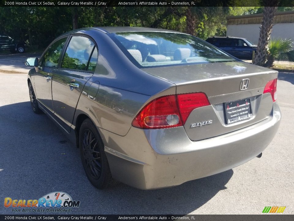 2008 Honda Civic LX Sedan Galaxy Gray Metallic / Gray Photo #5