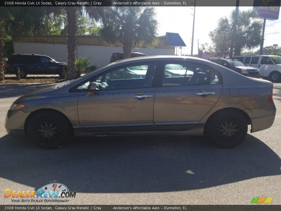 2008 Honda Civic LX Sedan Galaxy Gray Metallic / Gray Photo #6