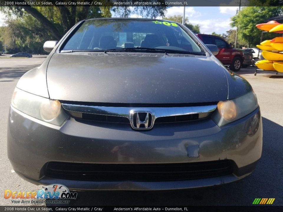 2008 Honda Civic LX Sedan Galaxy Gray Metallic / Gray Photo #8