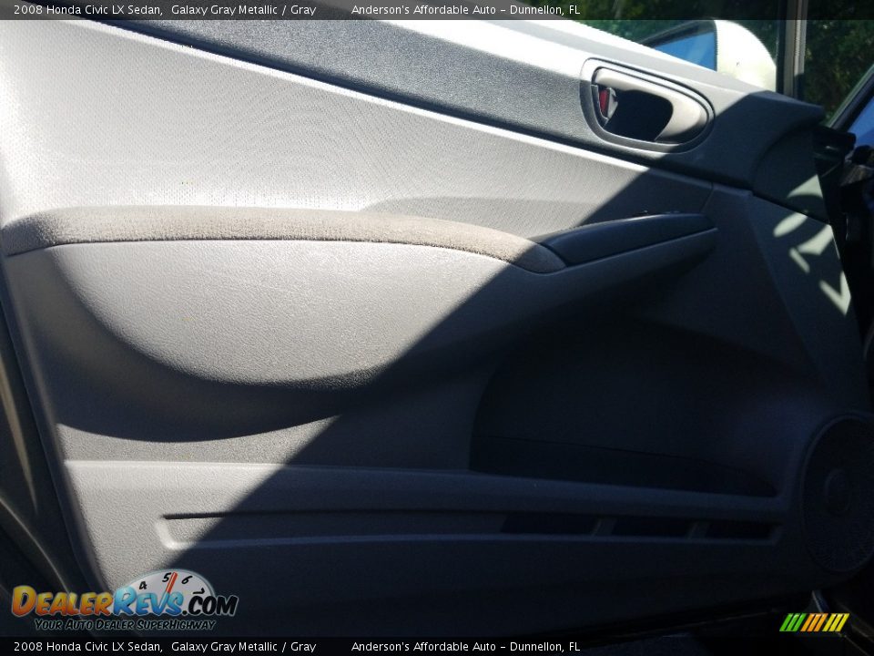 2008 Honda Civic LX Sedan Galaxy Gray Metallic / Gray Photo #9