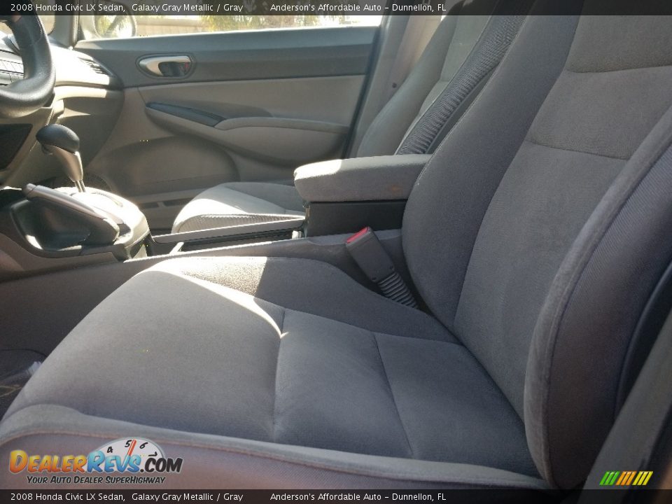 2008 Honda Civic LX Sedan Galaxy Gray Metallic / Gray Photo #10