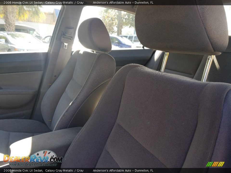 2008 Honda Civic LX Sedan Galaxy Gray Metallic / Gray Photo #11