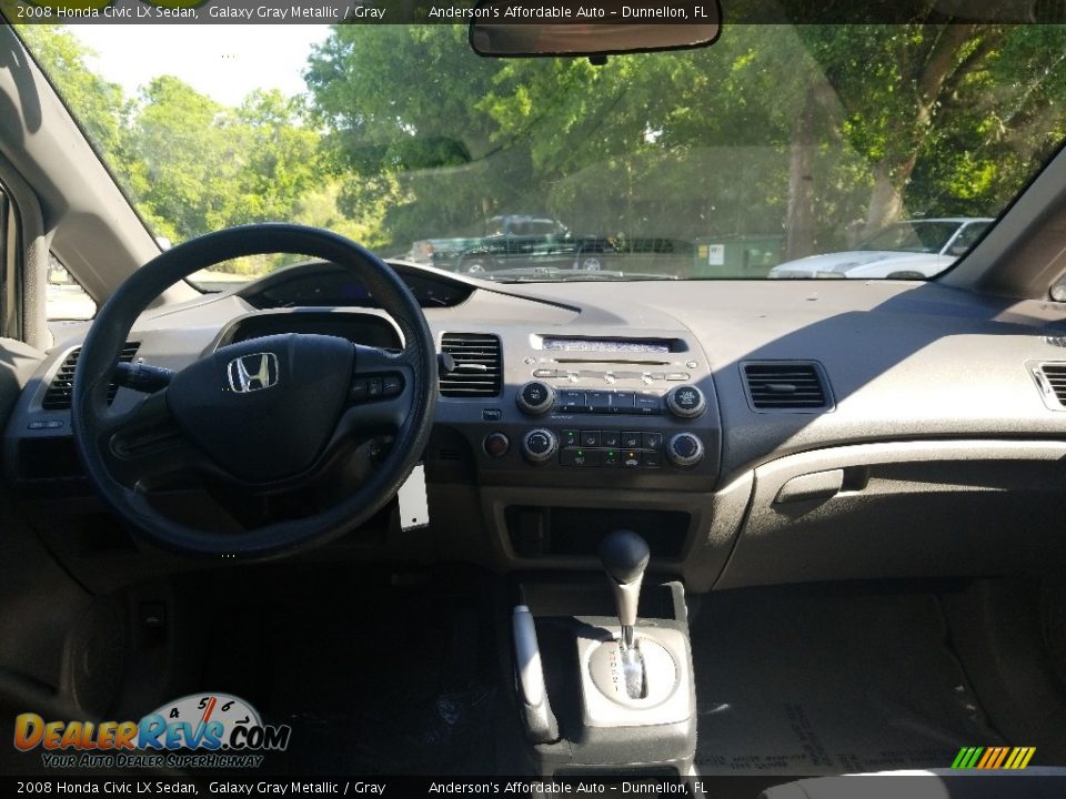 2008 Honda Civic LX Sedan Galaxy Gray Metallic / Gray Photo #13