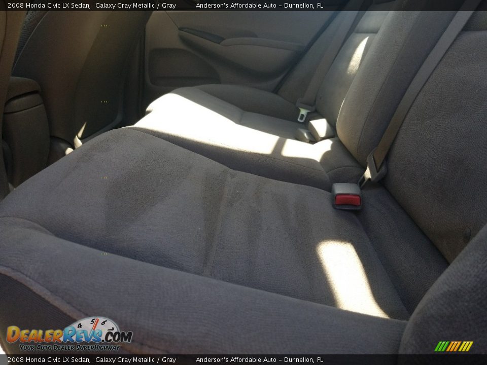 2008 Honda Civic LX Sedan Galaxy Gray Metallic / Gray Photo #15
