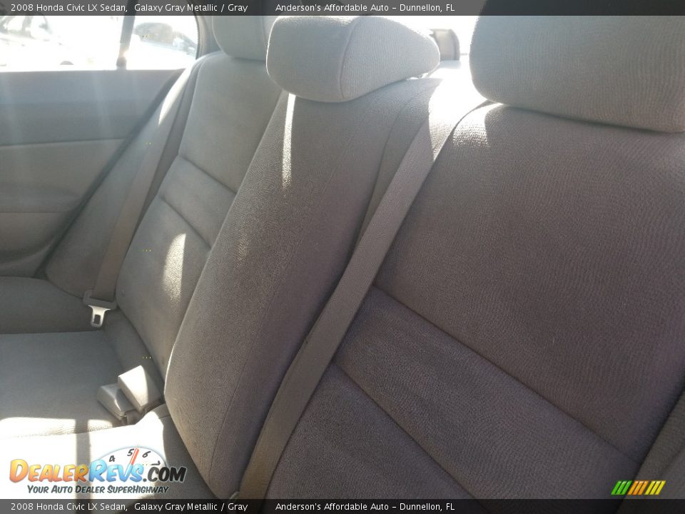 2008 Honda Civic LX Sedan Galaxy Gray Metallic / Gray Photo #16